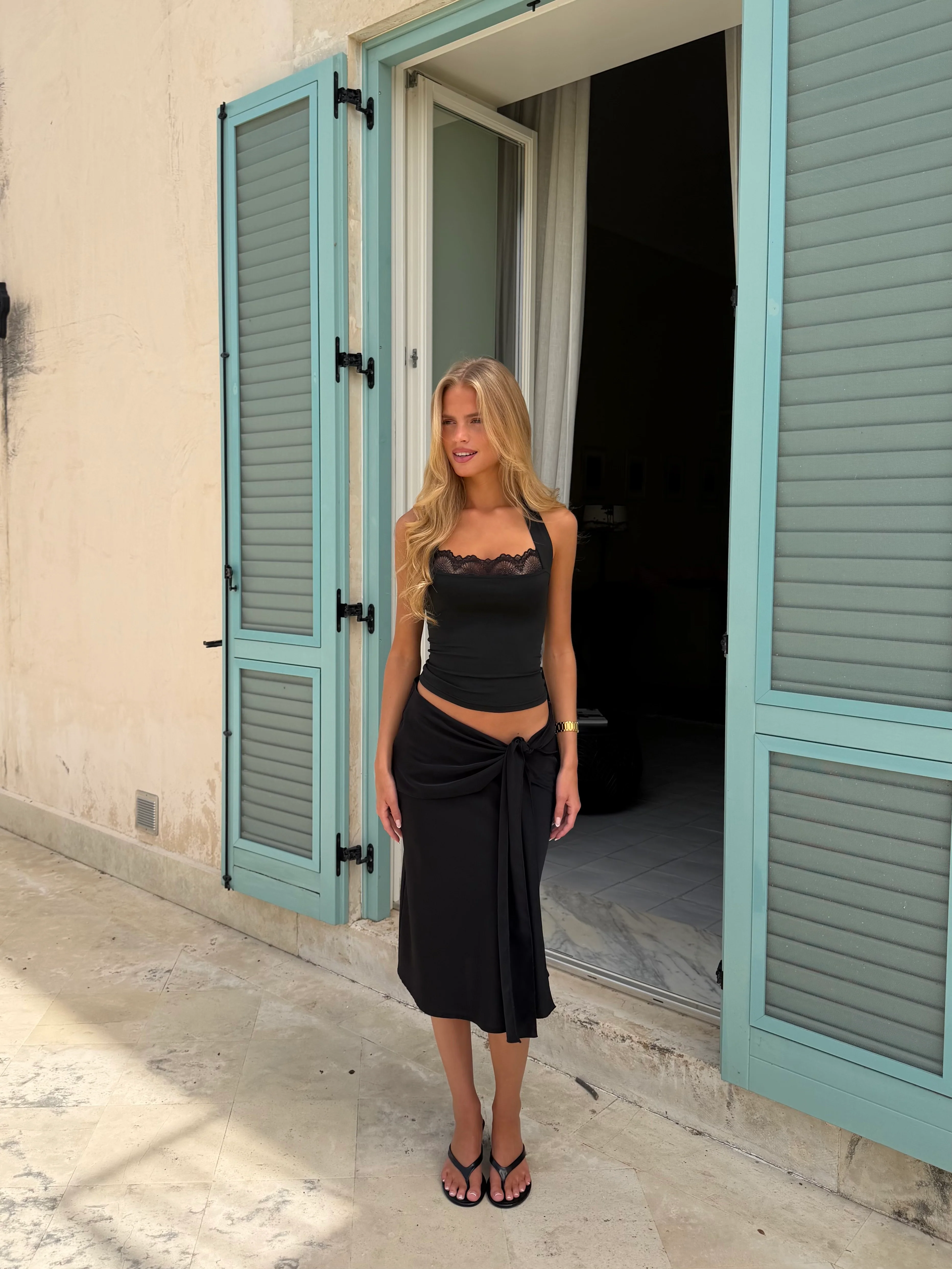 Bow skirt - Black - Image 6