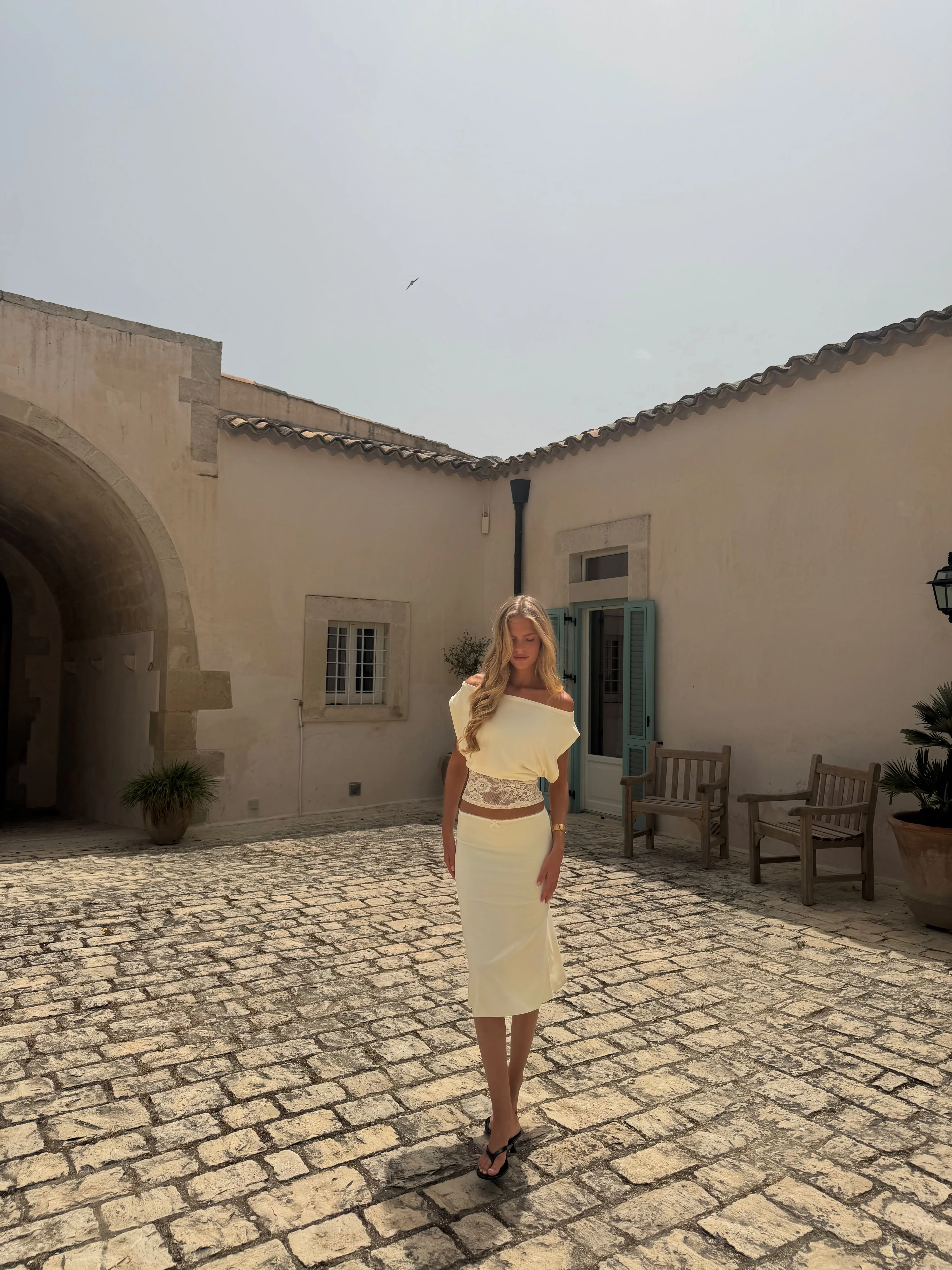 Helia basic skirt - Light yellow - Image 6