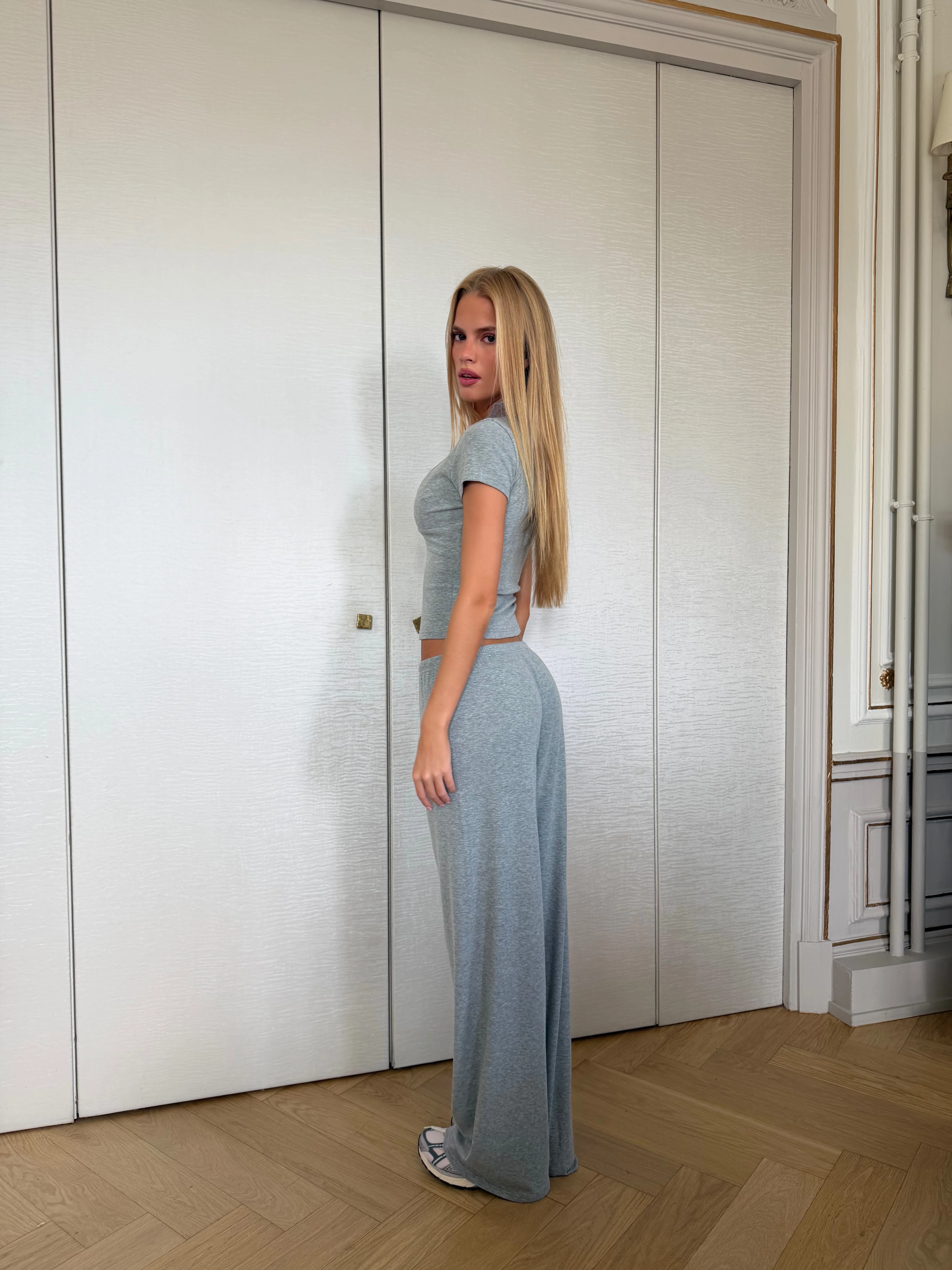 Lucia Rib Pants – Dark Grey - Image 3