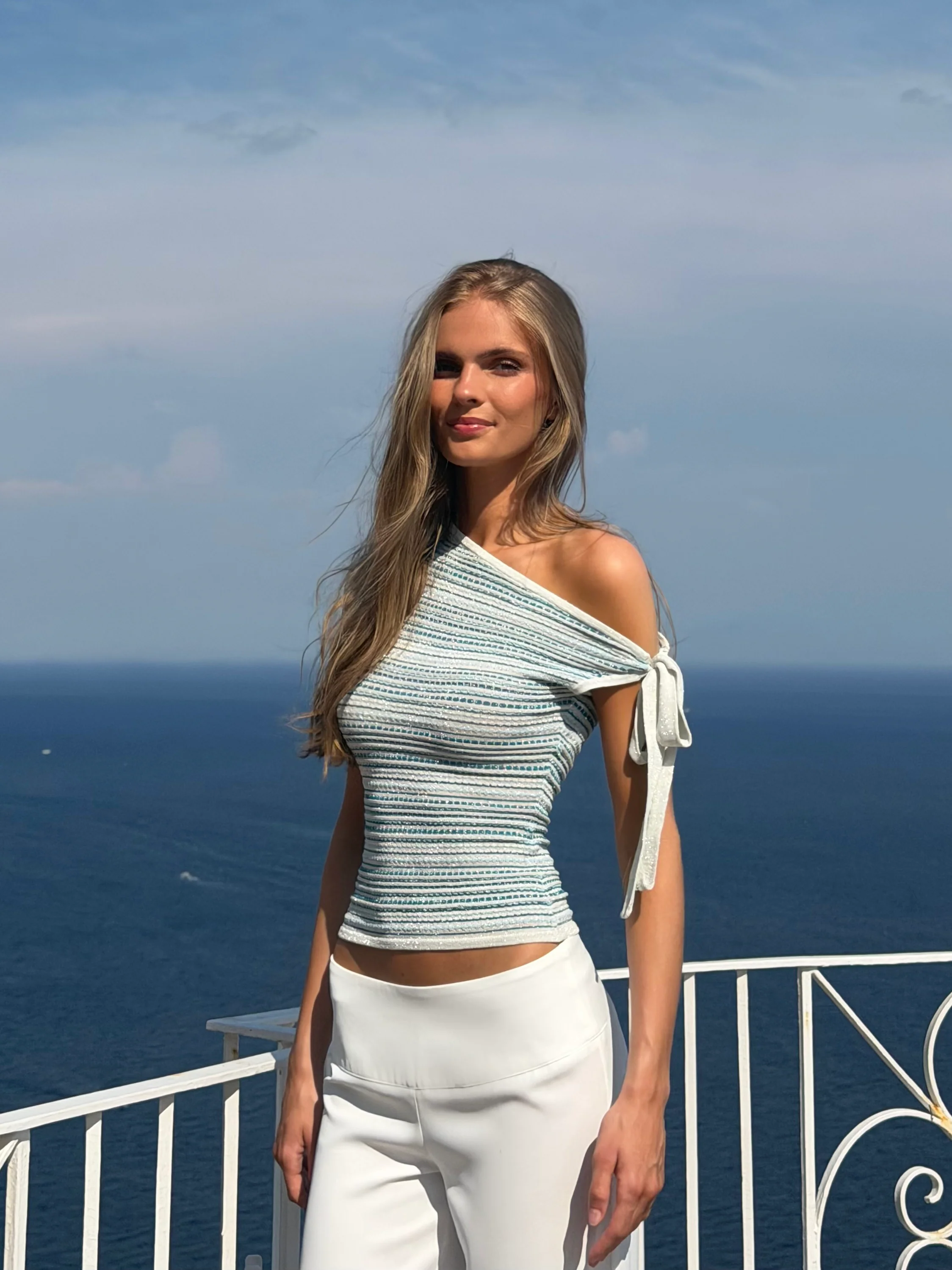 Nova knit top - blue glitter - Image 3