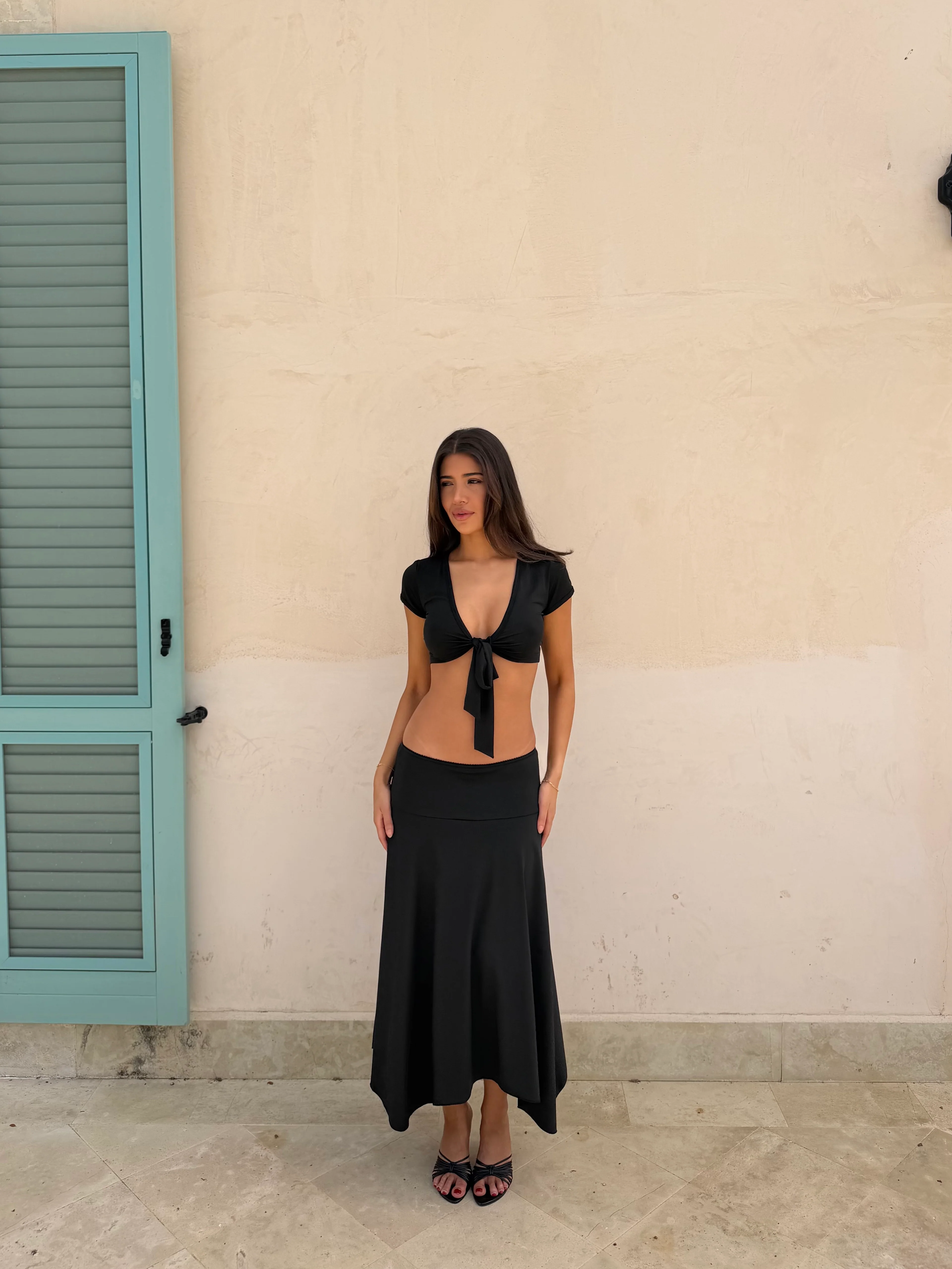 Sira Long Skirt – Black - Image 3